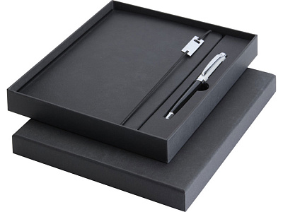 Набор Legato Elegance с блокнотом А5 и ручкой-роллер (Черный/белый)