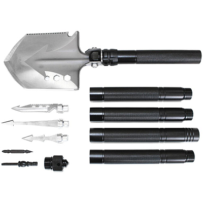 Многофункциональная лопата HK001, черная (Чёрный)