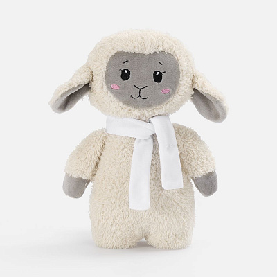 Мягкая игрушка Beastie Toys, овечка с белым шарфом, ver.2 (Белый)