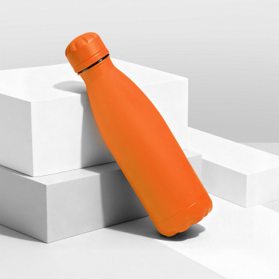 Вакуумная термобутылка Vacuum bottle C1, soft touch, 500 мл (Оранжевый)