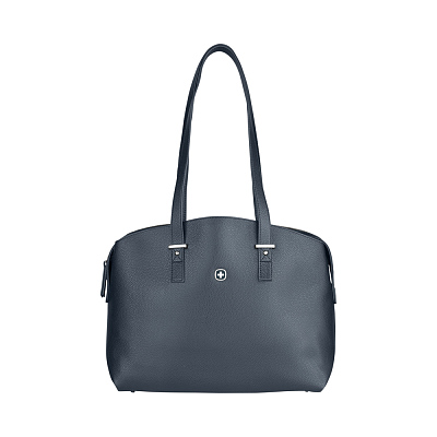 Сумка женская WENGER RosaElli с карманом для ноутбука 14", синяя, полиэстер, 37 x29x19 см