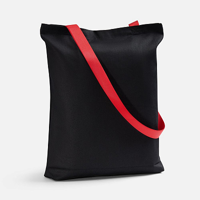 Шопер B4, черный с красными ручками (Красный)