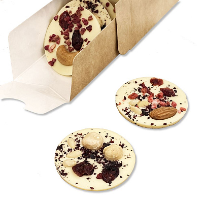 Шоколадные конфеты Mendiants, белый шоколад (Шоколадный)