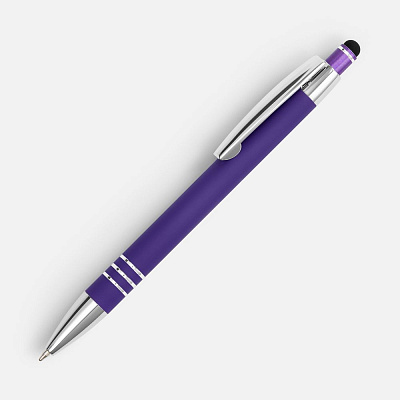 Ручка шариковая Sansen Soft Touch со стилусом, фиолетовая (Фиолетовый)