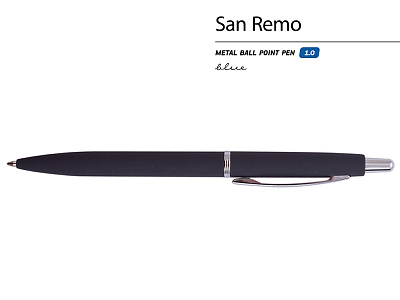 Ручка металлическая шариковая San Remo, софт тач