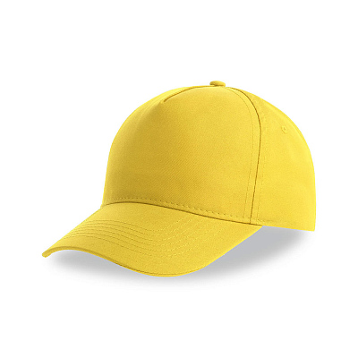 Бейсболка RECY FIVE, 5 клиньев, застежка-липучка (Желтый)