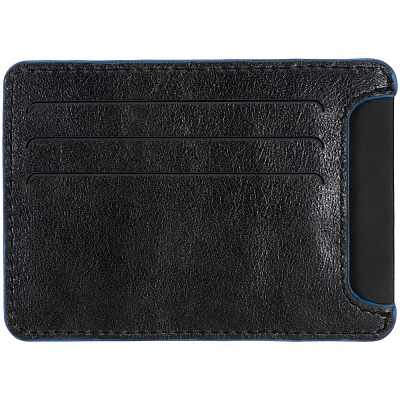 Чехол для карточек Arrival, черный с синим (Синий)