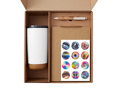 Набор Earthly с блокнотом, ручкой и термокружкой