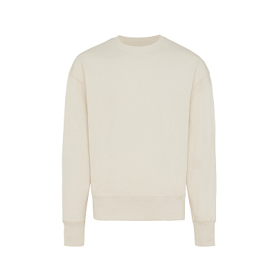 Свитшот Iqoniq Kruger из переработанного хлопка, свободный крой, унисекс, 340 г/м² (Неокрашенный хлопок;)