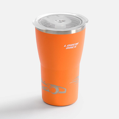 Термостакан Sapporo без логотипа, оранжевый