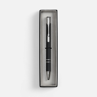 Ручка шариковая Keskus Soft Touch в футляре, черная