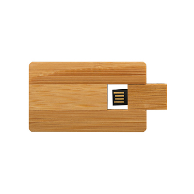 Карточка 17 Визитка деревянная, светлое дерево, 4Гб