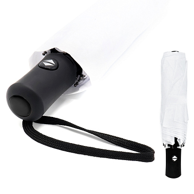 Автоматический противоштормовой зонт Vortex To Go, белый/чёрный (Белый/ черный)