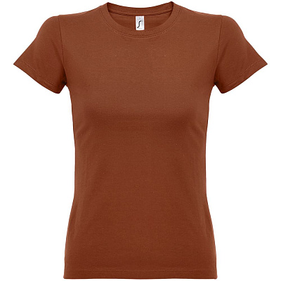 Футболка женская Imperial Women 190, коричневая (терракотовая) (Коричневый)