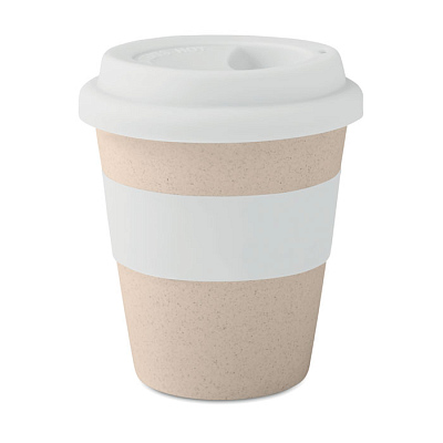 Термостакан из бамбука и п/п (Белый)