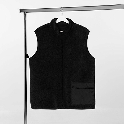 Жилет унисекс Oblako, светло-серый (Чёрный)