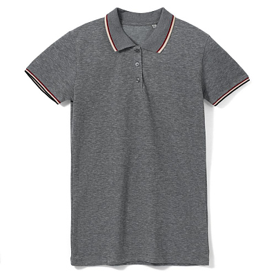 Рубашка поло женская Paname Women, черный меланж (Чёрный)