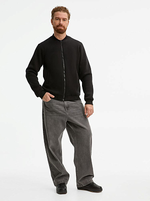 Бомбер унисекс Estado, черный