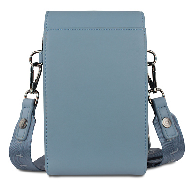 Сумка наплечная BUGATTI Almata, голубая, полиуретан, 11х4х19 см