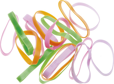 Резинки для волос Dewal Beauty силикон, цветные, midi (25шт) (Разноцветный)