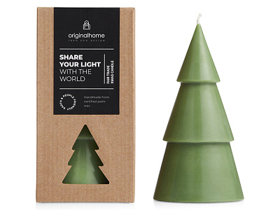 Рождественская елочная свеча матча, L (Зеленый)