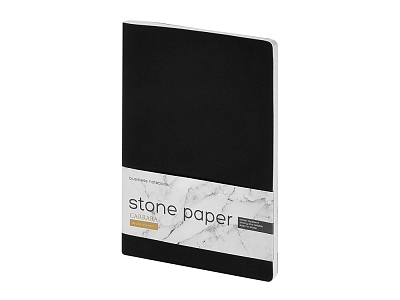 Тетрадь с каменной бумагой А5 Carrara (Чёрный)