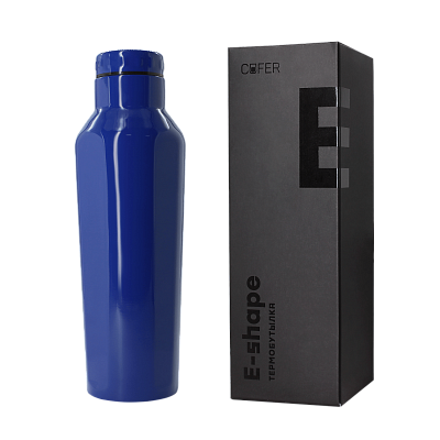 Термобутылка для напитков E-shape (синий)