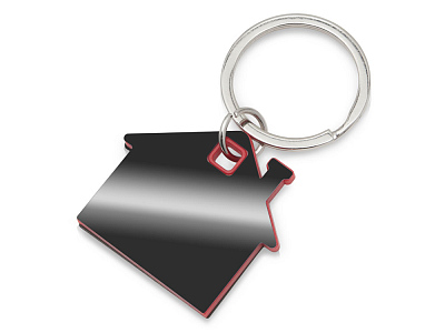 Брелок SteelPop House (Цвет вороненой стали/красный)