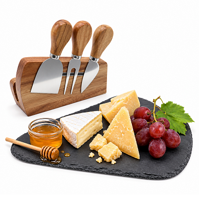 Набор для сыра Cheesier, коричневый