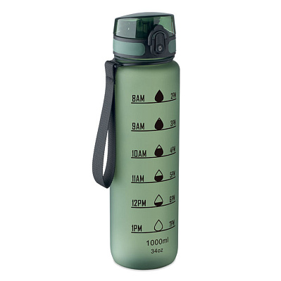 Sports water bottle RPET 1L (Темно-зеленый)