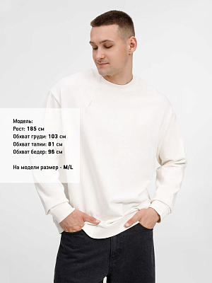 Свитшот унисекс Sinkopa, молочно-белый