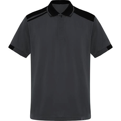Футболка поло SAMURAI мужская, СВИНЦОВЫЙ/ЧЕРНЫЙ 3XL (Свинцовый/черный)