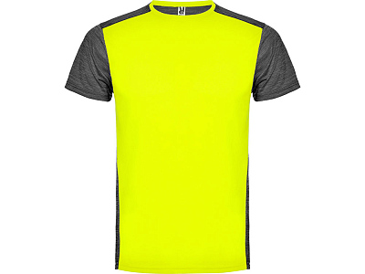 Спортивная футболка Zolder детская (Неоновый желтый/черный меланж)