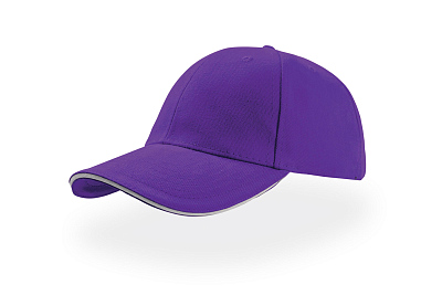 Бейсболка LIBERTY SANDWICH, 6 клиньев, сэндвич, металлическая застежка (Фиолетовый)