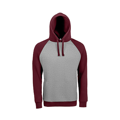 Толстовка унисекс SEATTLE 280 (Серый, бордовый)