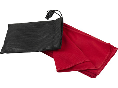 Полотенце спортивное Lucas из переработанного полиэстера, 30х80 см (Красный)