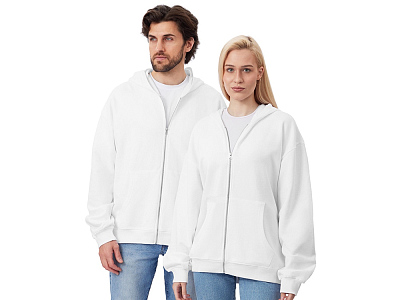 Толстовка оверсайз с капюшоном на молнии Monaco (Белый)