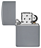 Зажигалка ZIPPO Classic с покрытием Flat Grey, латунь/сталь, серая, глянцевая, 38x13x57 мм - Фото 4