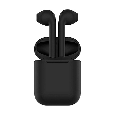 Наушники беспроводные с зарядным боксом TWS AIR SOFT, цвет черный  (Чёрный)