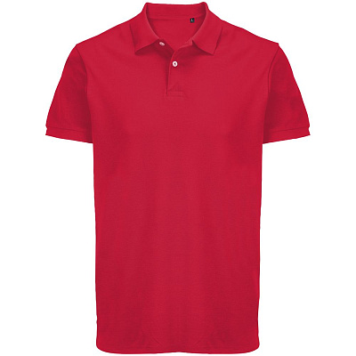 Рубашка поло унисекс Pacific, белая (Красный)