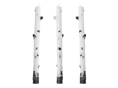 Набор свечей Betulla (Белый, черный)