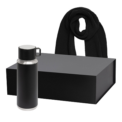 Подарочный набор Oslo, Forges, черный (термос, шарф) (Чёрный)