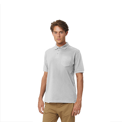 Поло Safran Pocket  (Пепельный)