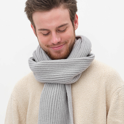 Шарф Форгес (Forges) вязаный, серый