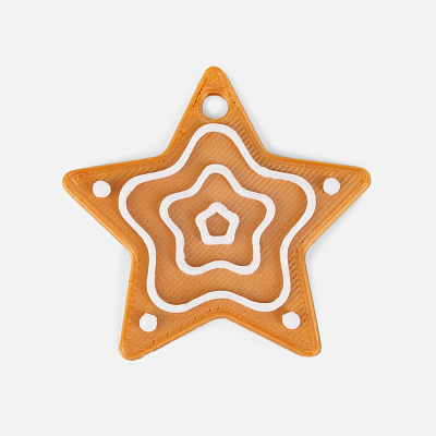 Мини-подвеска «Пряник» 3D-печать на заказ звездочка