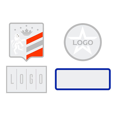 Шеврон из габардина Gabo M  (Белый)