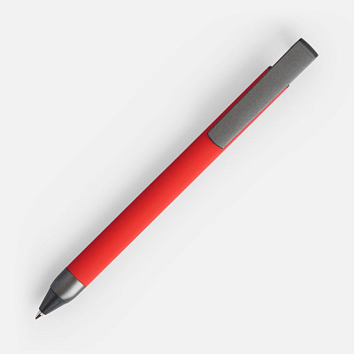 Ручка шариковая Standic с подставкой для телефона, красная