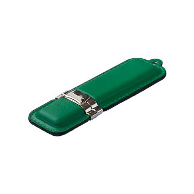 Кожа 15, зеленый, 4Гб, переходник мини-универсальный