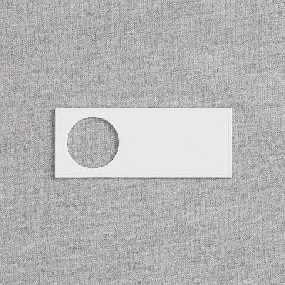 Лейбл из ПВХ с вырубкой «Круг», белый