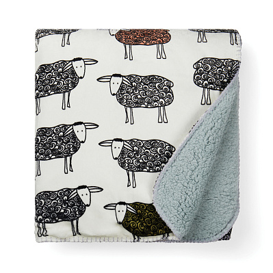 Плед VINGA Sheep из rPET GRS (Белый;)